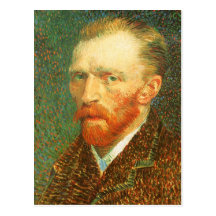Self Portrait, Vincent van Gogh, Vintage Fine Art Postcards
