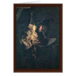 Self-Portrait With A Dead Bittern By Rembrandt Har Card