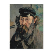 Self Portrait with Casquette, Paul Cézanne Post Card