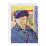 Self-Portrait with cut ear by Vincent van Gogh invitations