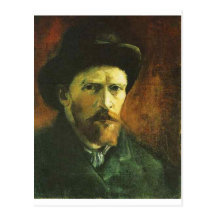 Self Portrait with Dark Felt Hat Postcards