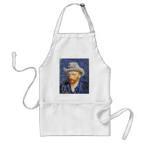 Self Portrait with Grey Felt Hat, Vincent Van Gogh Aprons