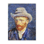 Self Portrait with Grey Felt Hat, Vincent Van Gogh postcards