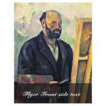 Self Portrait With Palette By Paul Cézanne Full Color Flyer
