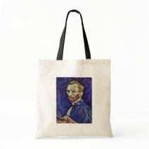 Self Portrait With Palette By Vincent Van Gogh Tote Bags