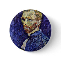 Self Portrait With Palette By Vincent Van Gogh Pinback Button