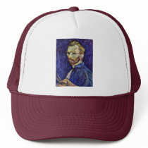 Self Portrait With Palette By Vincent Van Gogh Trucker Hats