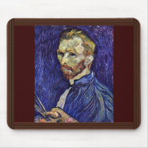 Self Portrait With Palette By Vincent Van Gogh Mousepads
