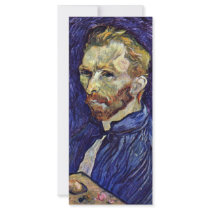 Self Portrait With Palette By Vincent Van Gogh Rack Card