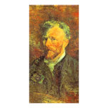 Self-portrait, with pipe, at a table by van Gogh photo cards