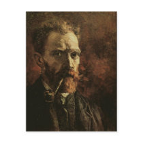 Self-Portrait with Pipe, Vincent van Gogh Post Cards
