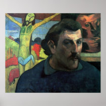 Self Portrait with Yellow Christ by Gauguin Print