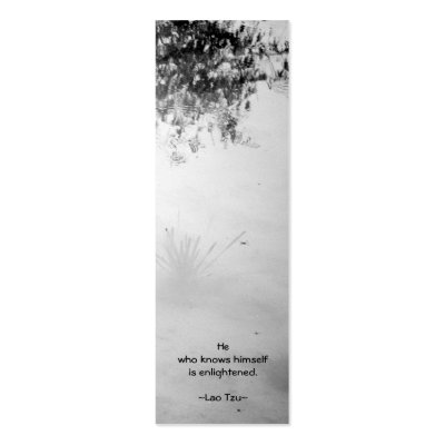 Self-reflection/ Tao-Te-Ching Bookmark Business Card Template by riverme