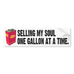 Selling My Soul - Bumper Sticker bumper stickers