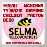 SELMA YELLOWJACKETS 10U GIRLS BASKETBALL POSTER