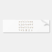 Semaphore Flag Chart Bumper Stickers