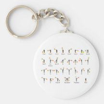 Semaphore Flag Chart Keychain