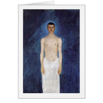 Semi Nude Self-Portrait By Richard Gerstl Greeting Card