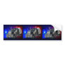 SEMI TRACTOR TRAILER WITH POLICE LIGHTS BACKGROUND BUMPER STICKER