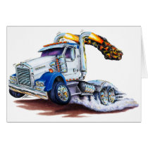 Semi Truck Greeting Cards