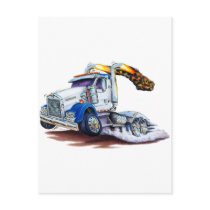 Semi Truck Postcard