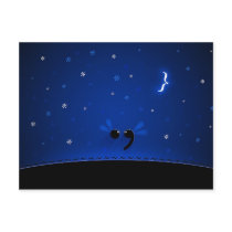 Semicolon Post Card