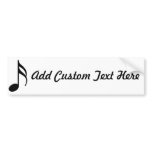 Semiquaver - Sixteenth Note Music Symbol Bumper Stickers