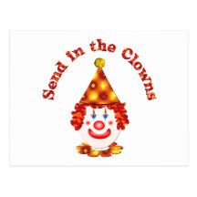 Send in the Clowns Post Card