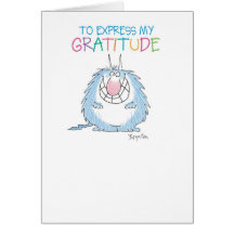 SEND THE FURRY BEAST Thank You Card