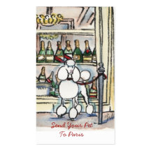 Send Your Pet To Paris Biz cards Business Card Template