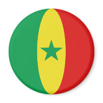 Senegal Fisheye Flag Magnet