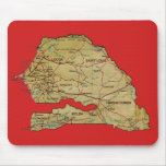 Senegal Map Mousepad