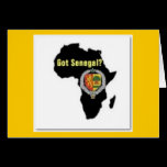 SENEGAL / SENEGALESE FLAG  T-SHIRT AND ETC GREETING CARD