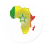 Senegal Round Stickers