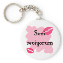 Seni seviyorum - Turkish I love you Keychains