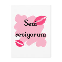 Seni seviyorum - Turkish I love you Postcards