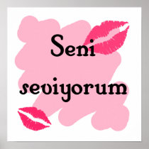 Seni seviyorum - Turkish I love you Posters