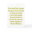 Senility Prayer cards