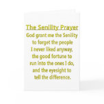 Senility Prayer cards