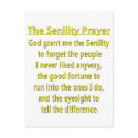 Senility Prayer postcards