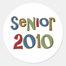 Senior 2010 round sticker