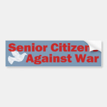 Senior Citizens Against War Bumper Sticker