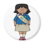 Senior   Dark Skin Sash magnets