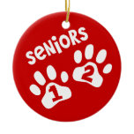 Seniors '12 Paw Prints - Red Green - Class of 2012 ornaments