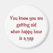 Senior's Happy Hour Refrigerator Magnets