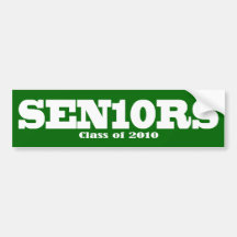 Seniors (pick your colours) bumper stickers