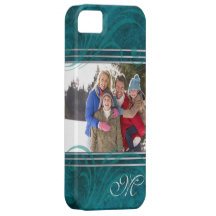Sensational Teal Flair Photo Iphone Five Case