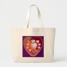 Sensual Tickle Heart Wave Pattern Canvas Bag