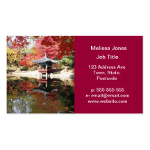 Seoul Autumn Japanese Garden Business Card