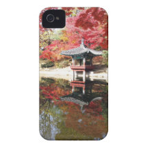 Seoul Autumn Japanese Garden Case-Mate iPhone 4 Cases